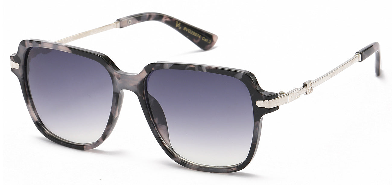 Vintage Square Sunglasses with Gradient Lenses