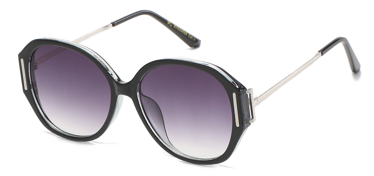 VG 8VG29599 Round Sunglasses with Modern Flair