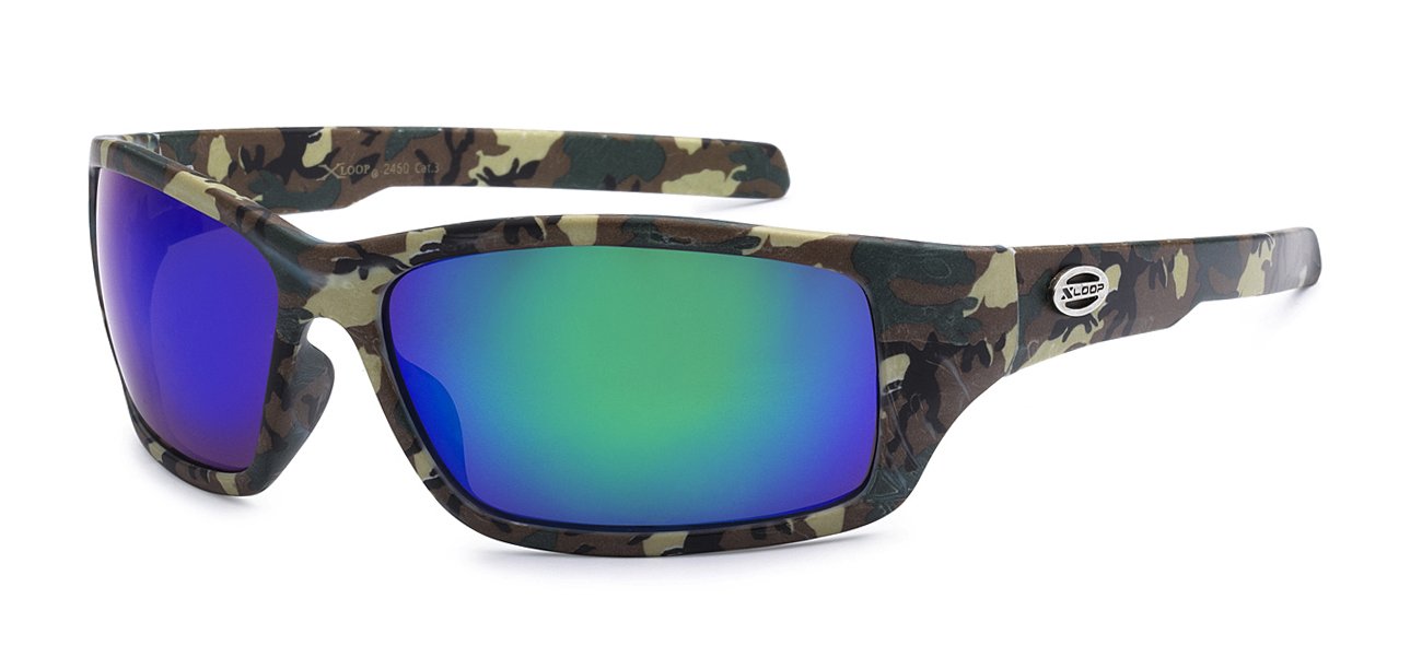 Xloop Camo Wrap Around Sunglasses - Dozen Pack