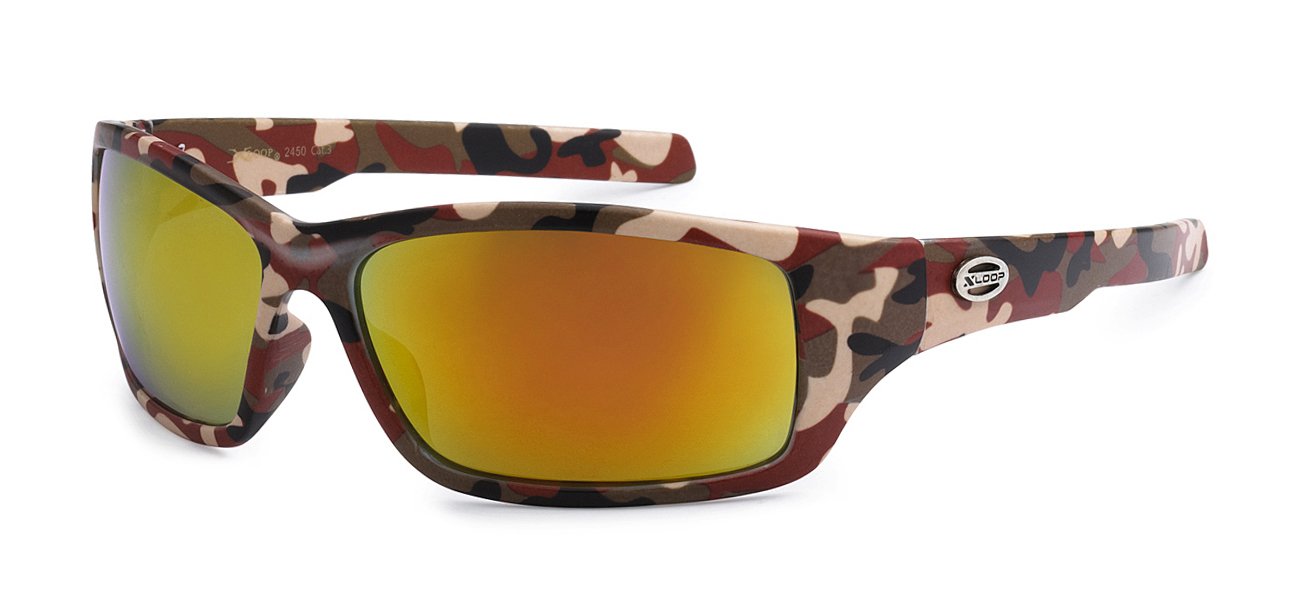 Xloop Camo Wrap Around Sunglasses - Dozen Pack