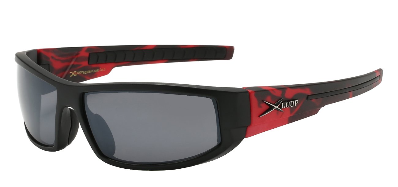 XLOOP Flame Contour Sport Wrap Sunglasses