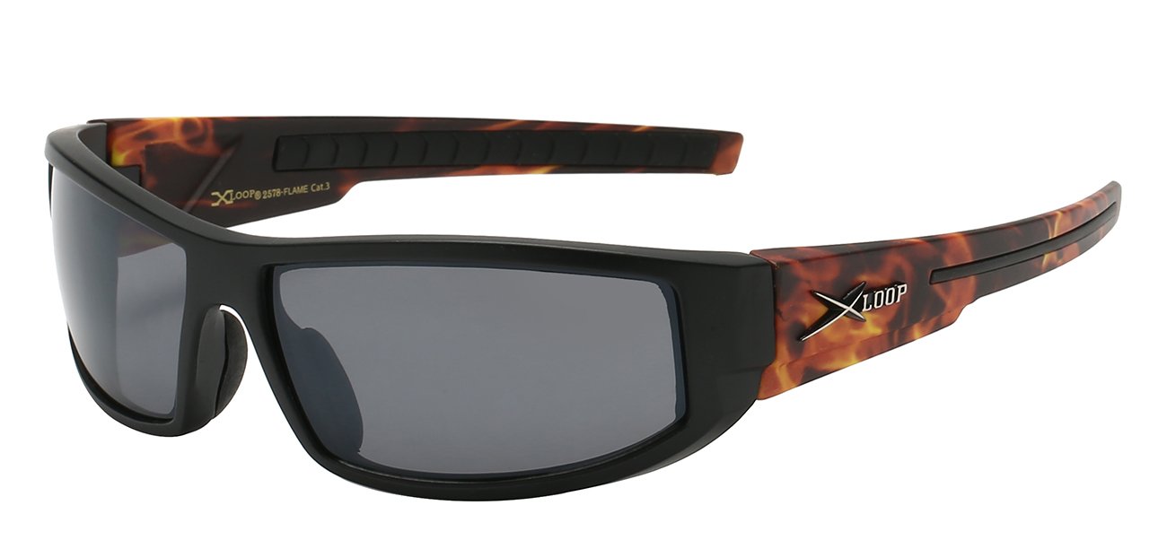 XLOOP Flame Contour Sport Wrap Sunglasses