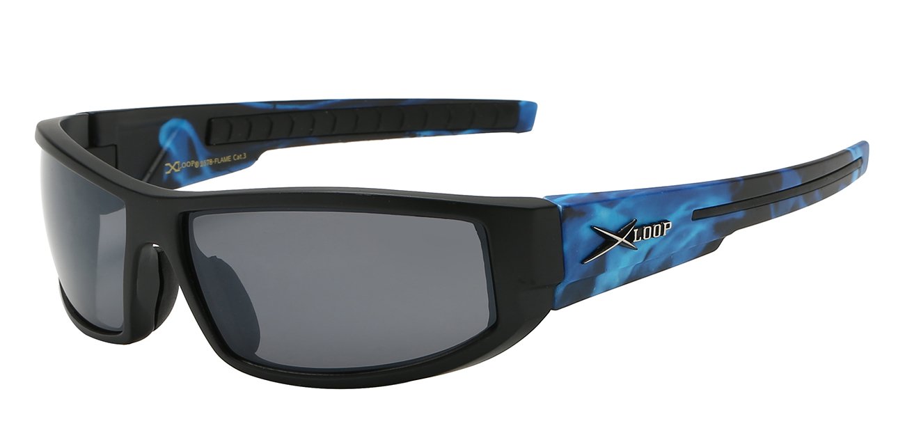 XLOOP Flame Contour Sport Wrap Sunglasses