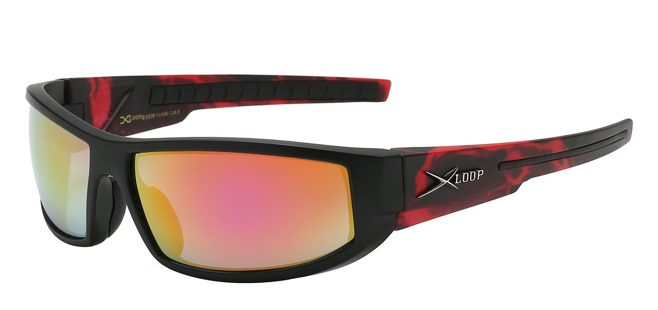 XLOOP Flame Contour Sport Wrap Sunglasses