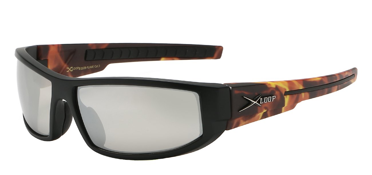 XLOOP Flame Contour Sport Wrap Sunglasses