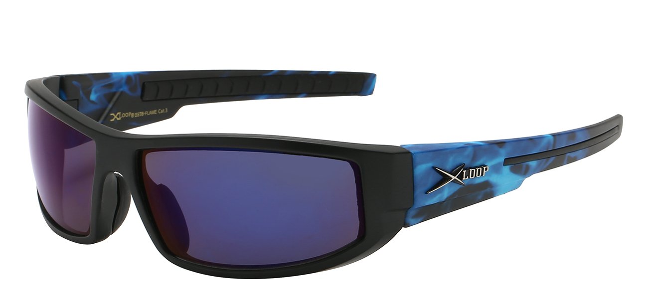 XLOOP Flame Contour Sport Wrap Sunglasses