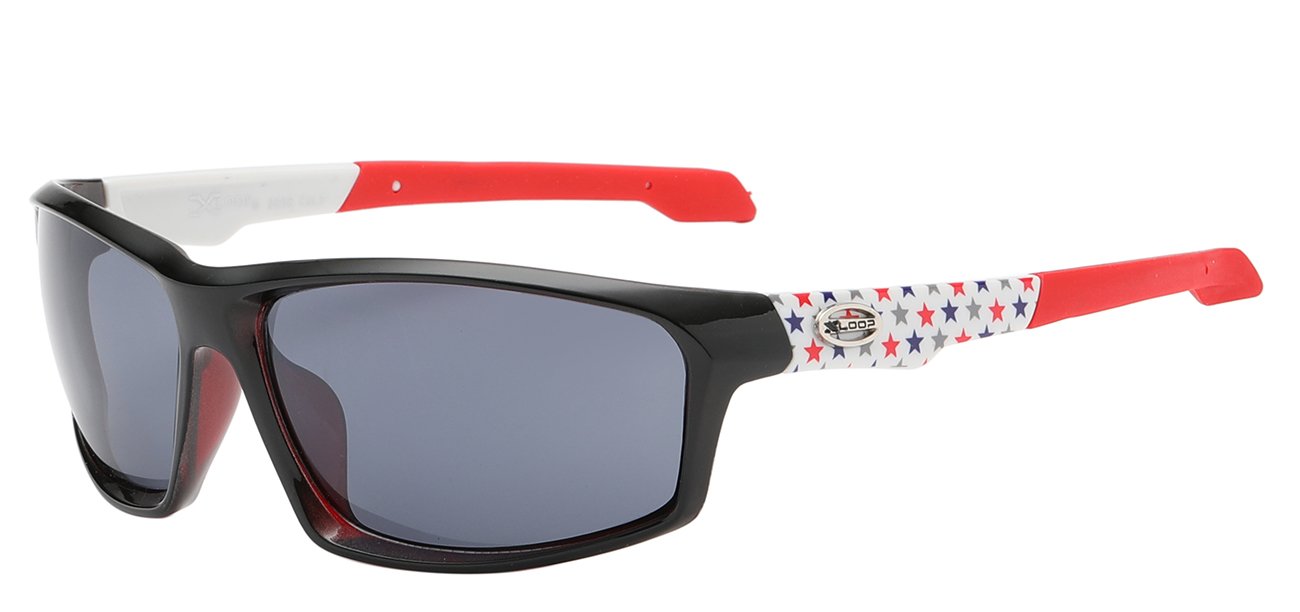 XLOOP Square Polycarbonate Wrap Sunglasses