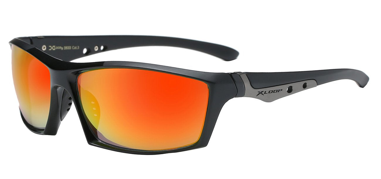 POLYCARBONATE SQUARE ATHLETIC WRAP SUNGLASSES