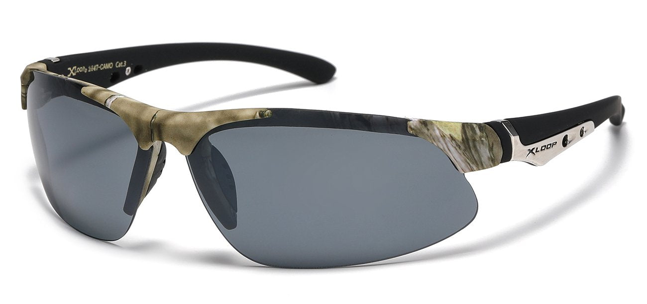 XLoop Camo Print Wrap Sports Glasses - Sold by Dozen