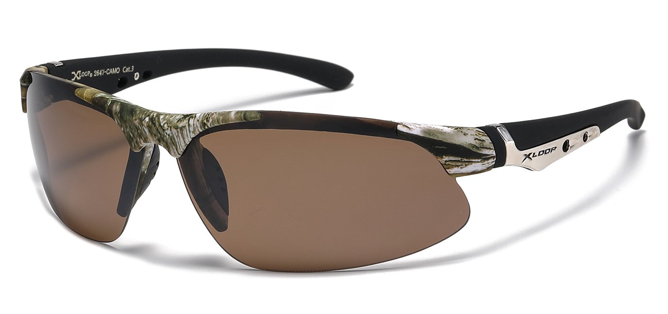 XLoop Camo Print Wrap Sports Glasses - Sold by Dozen