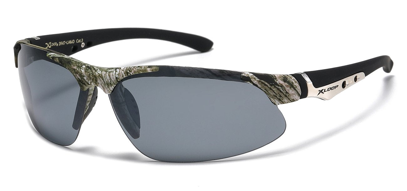 XLoop Camo Print Wrap Sports Glasses - Sold by Dozen