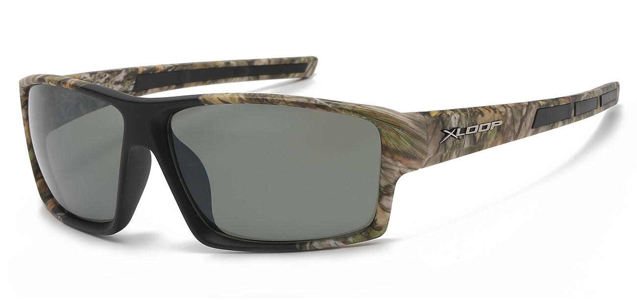 XLoop Camo Print Sports Wrap Sunglasses - Dozen