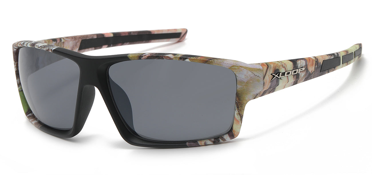 XLoop Camo Print Sports Wrap Sunglasses - Dozen