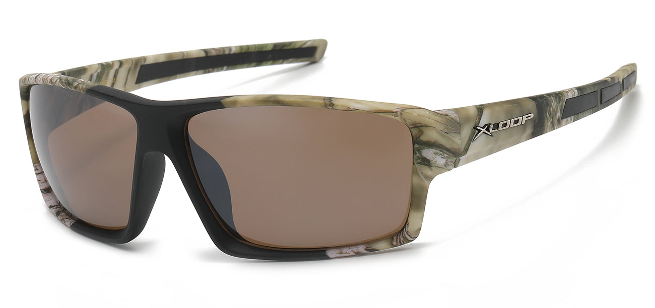 XLoop Camo Print Sports Wrap Sunglasses - Dozen