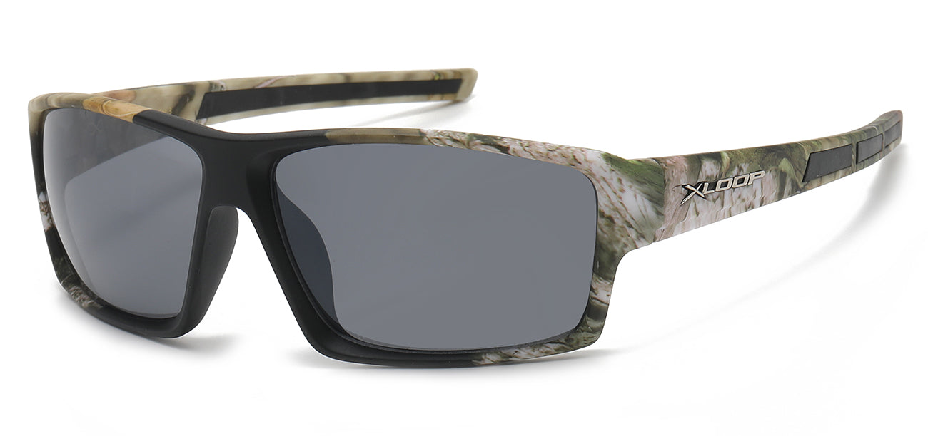 XLoop Camo Print Sports Wrap Sunglasses - Dozen