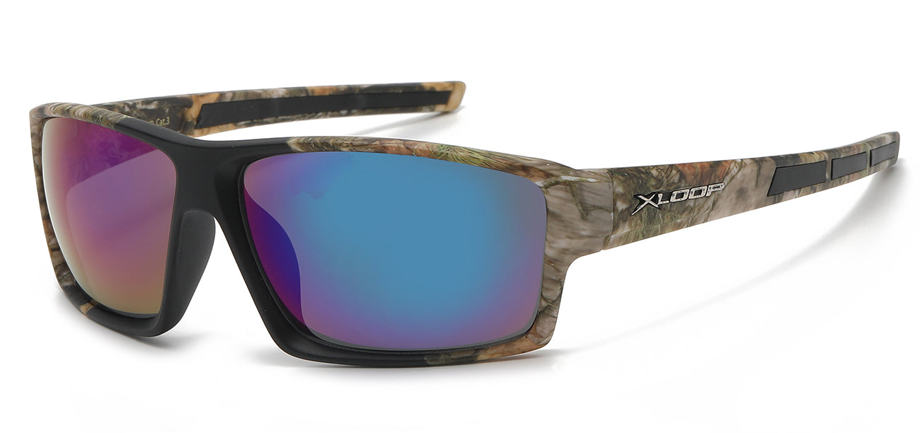 XLoop Camo Print Sports Wrap Sunglasses - Dozen