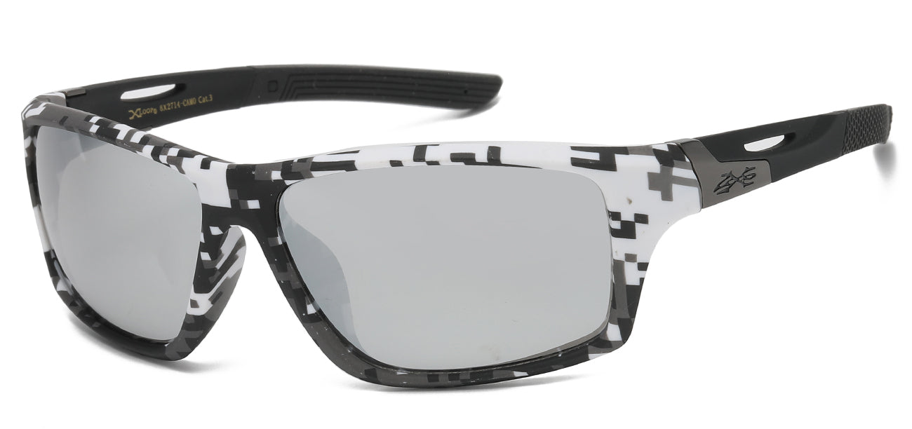 XLoop Camo Print Sports Wrap Sunglasses - Dozen