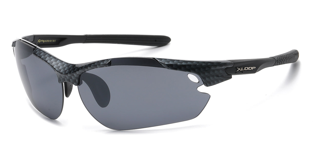 XLoop Sports Wrap Sunglasses - Carbon Fiber Print