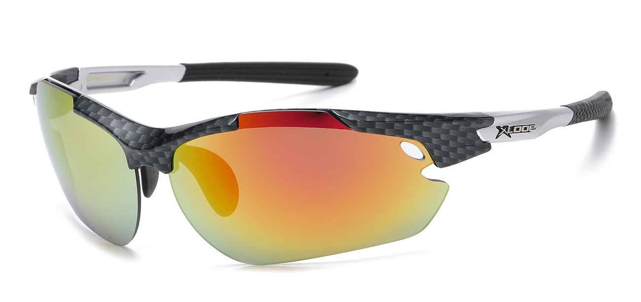 XLoop Sports Wrap Sunglasses - Carbon Fiber Print