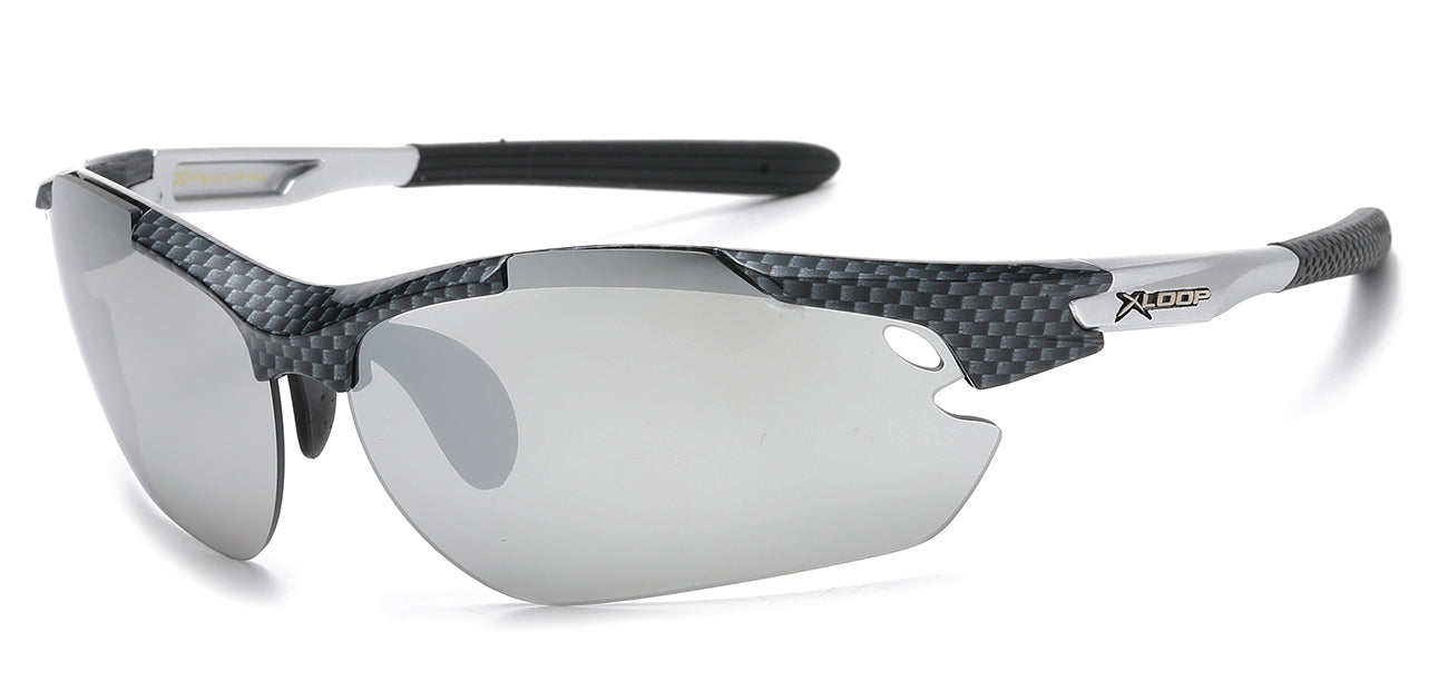 XLoop Sports Wrap Sunglasses - Carbon Fiber Print