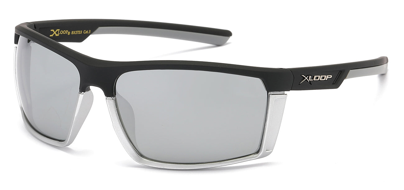 XLoop Sports Sunglasses - Black/Silver UV400