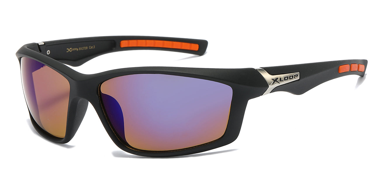 Retro Sports Sunglasses - Black/Color Accent