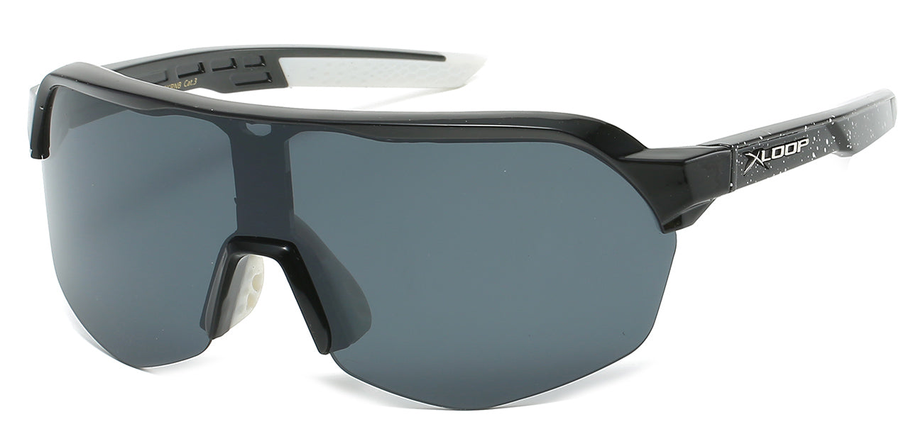 Xloop Athletic Wrap Sunglasses - Blue Tinted Shield Lens