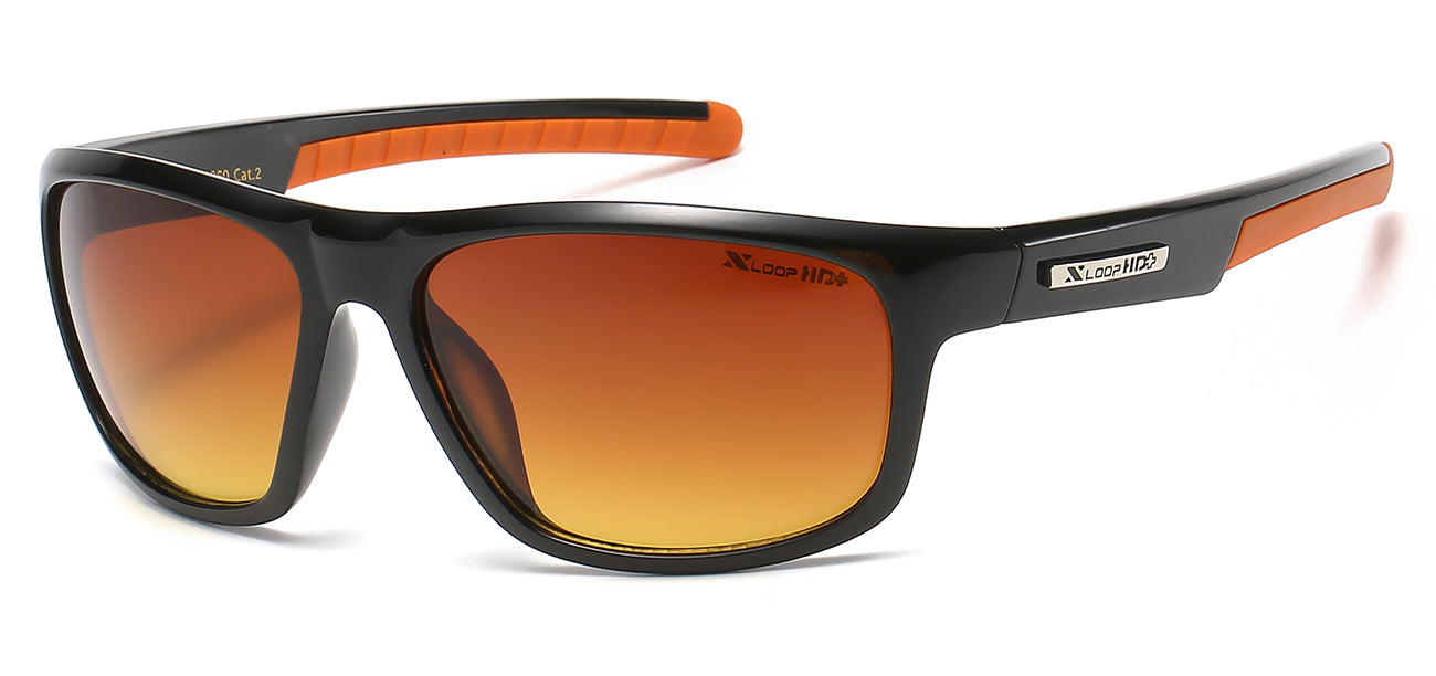 XLoop HD Athletic Sunglasses - Brown/Orange Tint