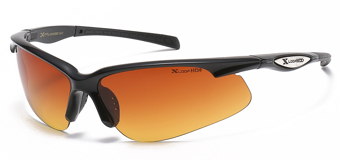 XLoop HD Athletic Sunglasses - Brown/Orange Gradient Lens