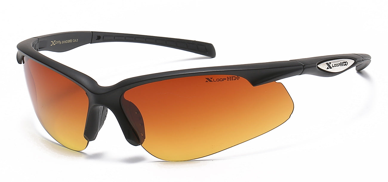 XLoop HD Athletic Sunglasses - Brown/Orange Gradient Lens