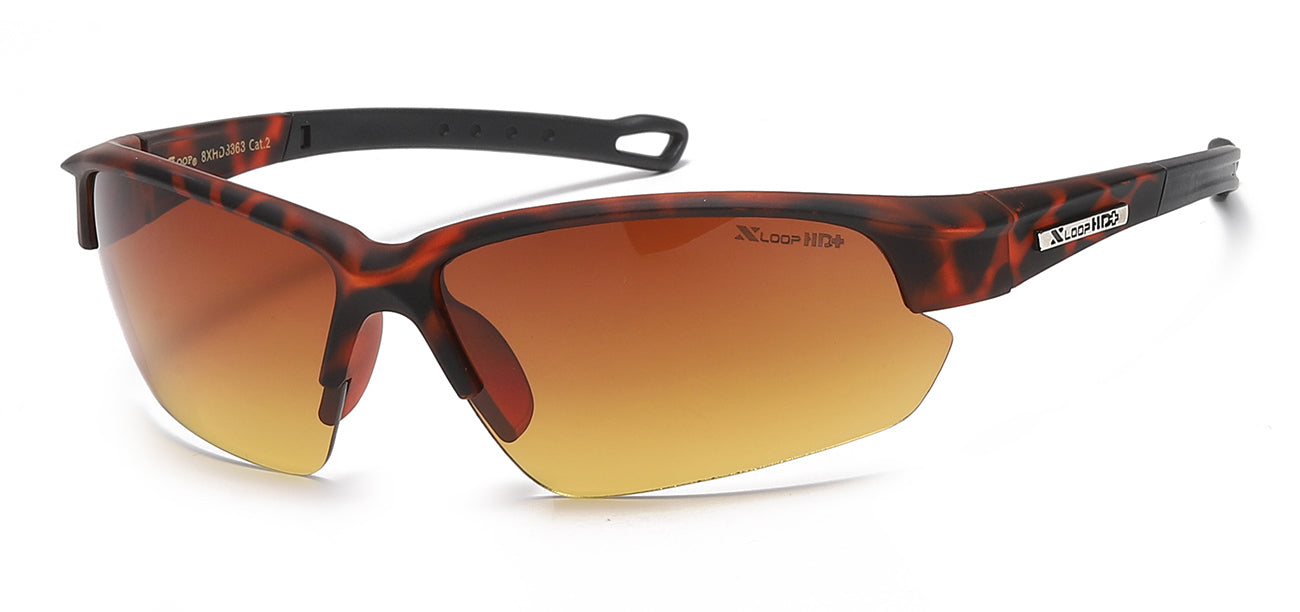 XLoop HD Athletic Sunglasses - Brown/Orange Tint
