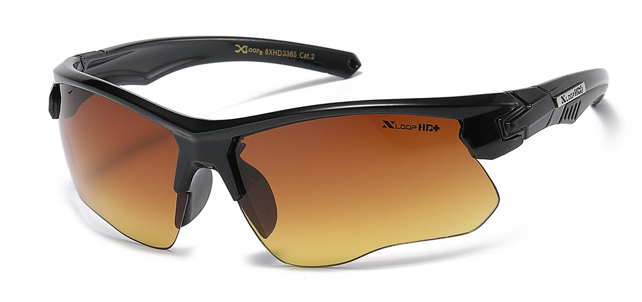 XLoop HD Athletic Sunglasses - Brown/Orange Tint