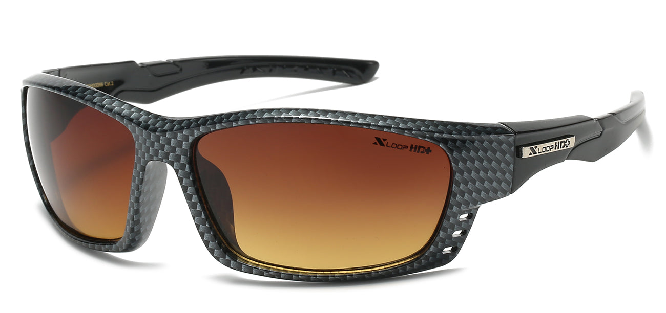 XLoop HD Athletic Sunglasses - Brown/Orange Tint