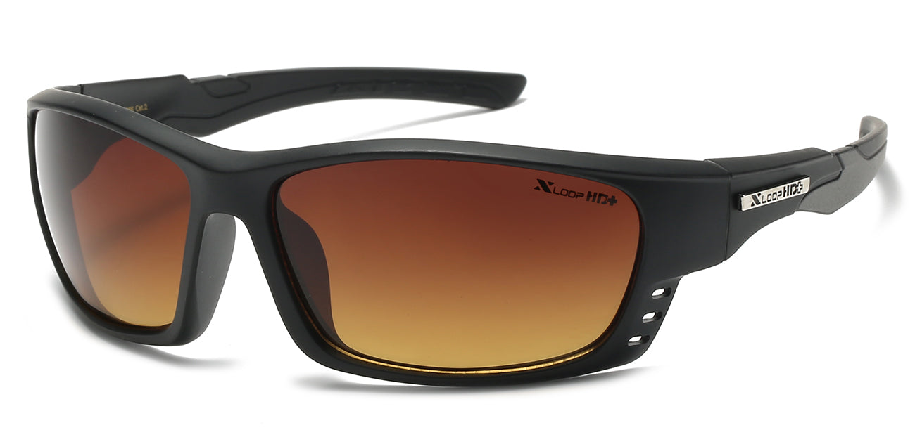 XLoop HD Athletic Sunglasses - Brown/Orange Tint