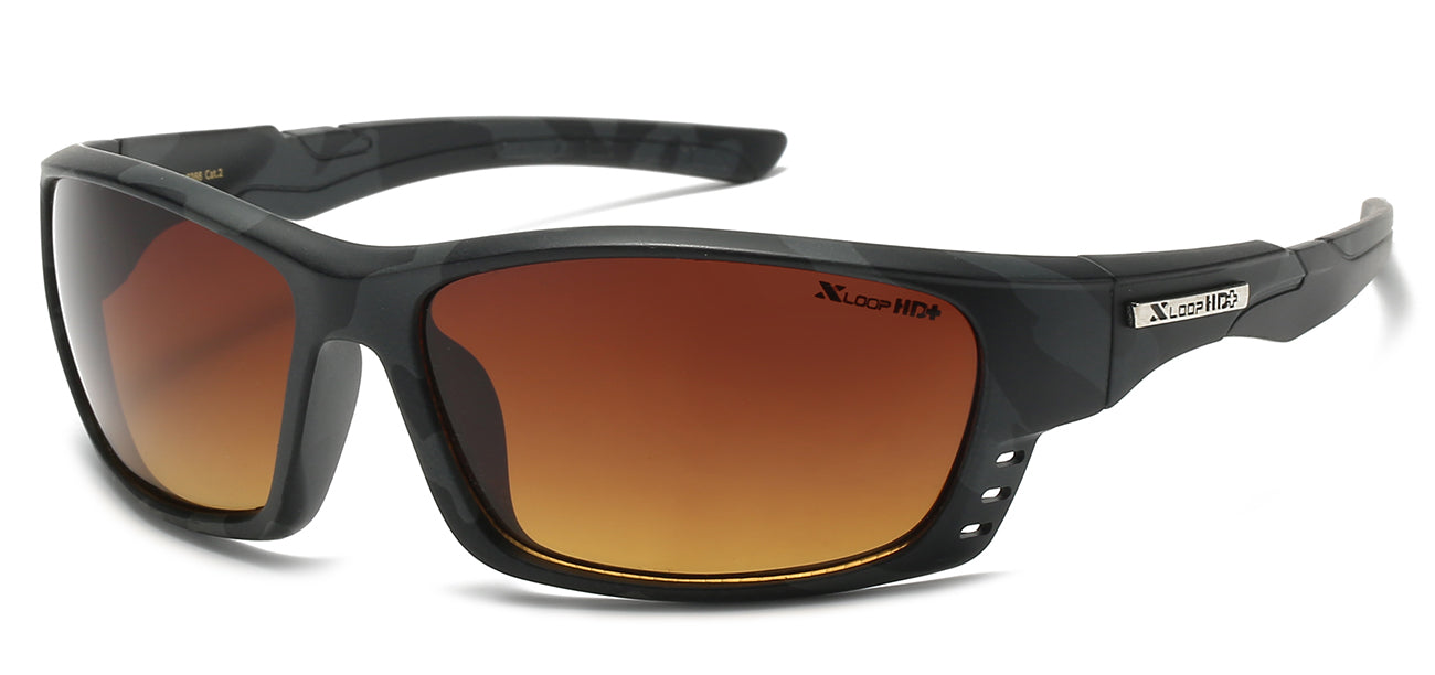 XLoop HD Athletic Sunglasses - Brown/Orange Tint