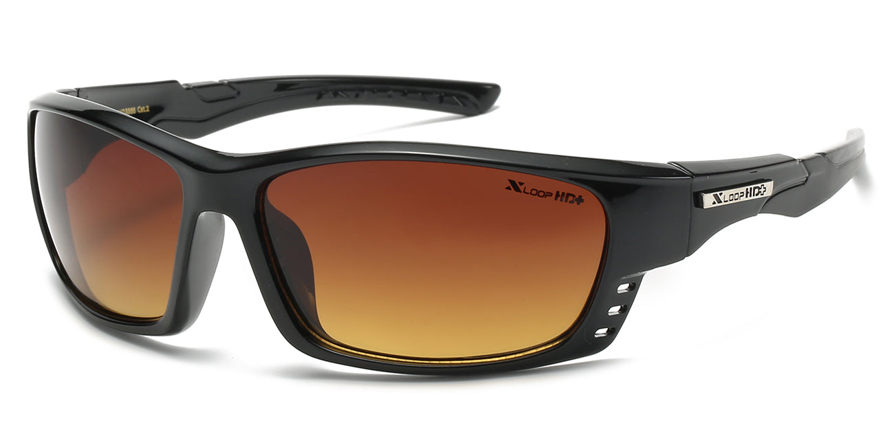 XLoop HD Athletic Sunglasses - Brown/Orange Tint