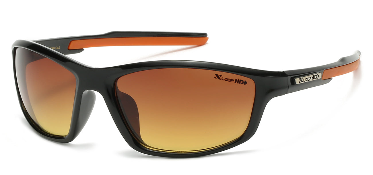 XLoop HD Athletic Sunglasses - Brown/Orange Tint