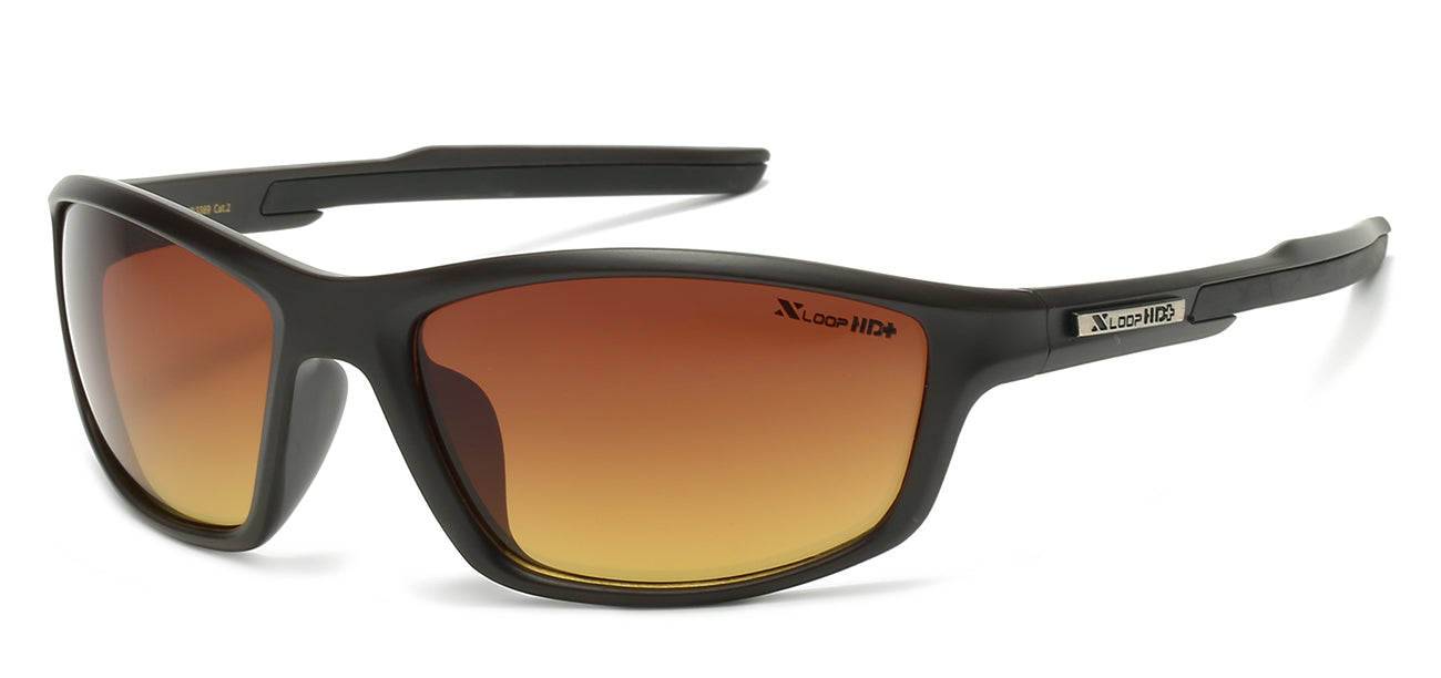 XLoop HD Athletic Sunglasses - Brown/Orange Tint