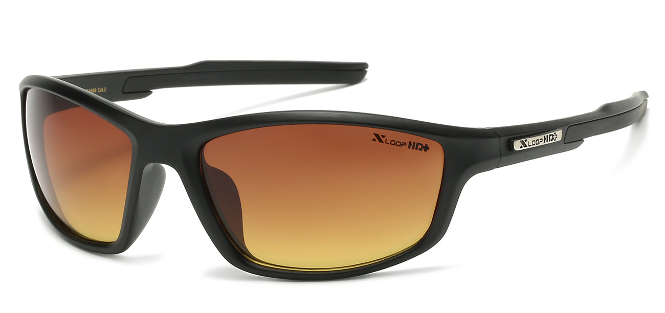 XLoop HD Athletic Sunglasses - Brown/Orange Tint