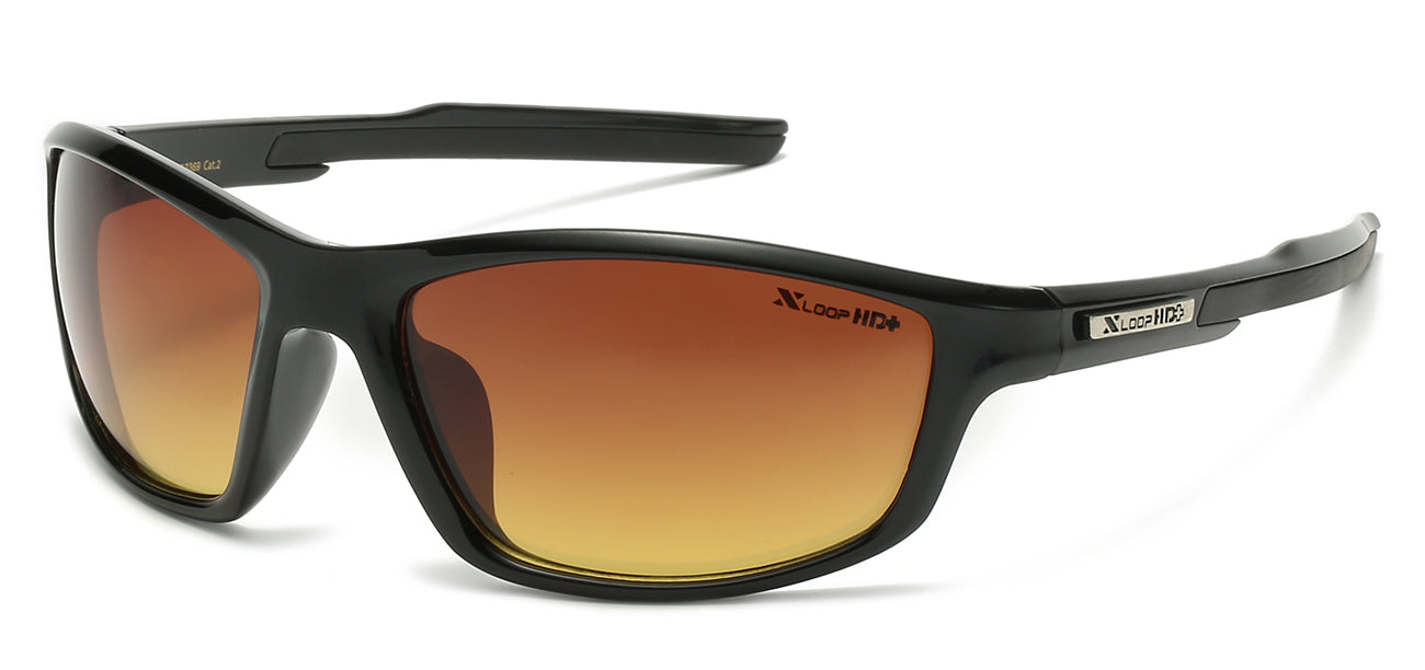 XLoop HD Athletic Sunglasses - Brown/Orange Tint