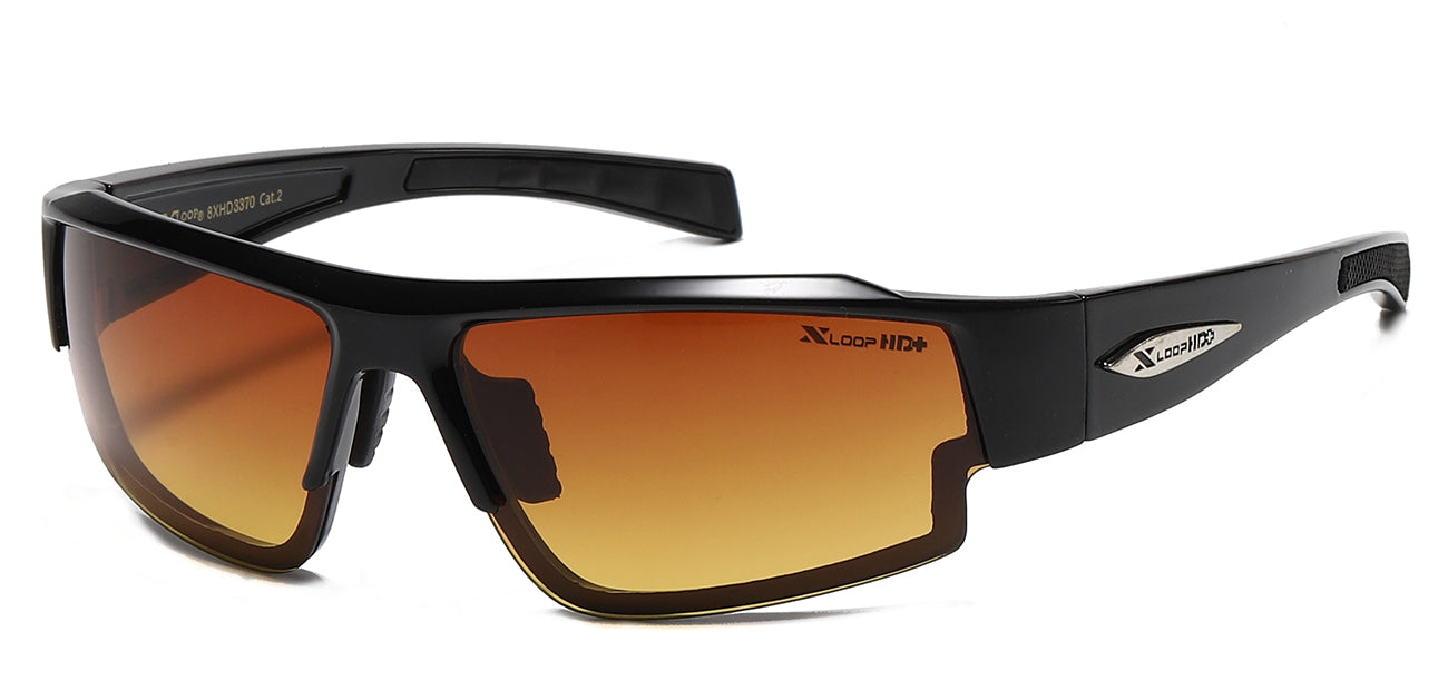 XLoop HD Sports Wrap - Brown/Orange Gradient Sunglasses