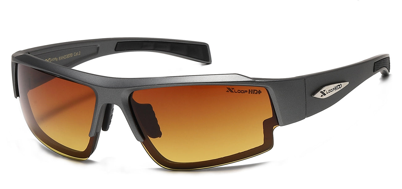 XLoop HD Sports Wrap - Brown/Orange Gradient Sunglasses