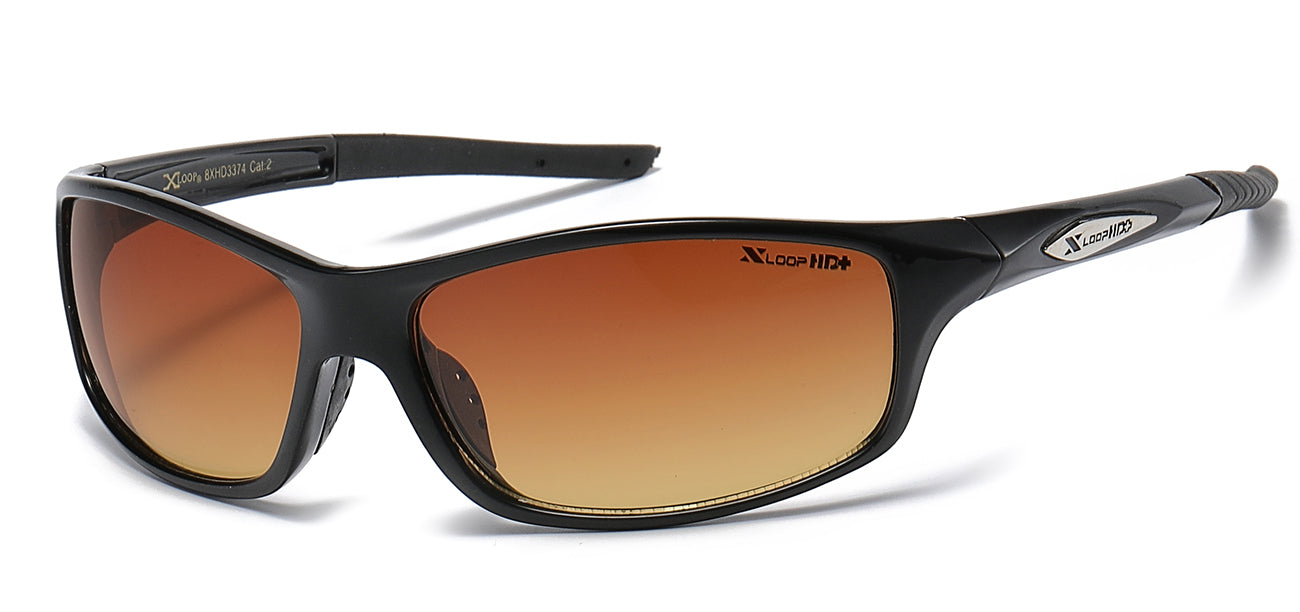 XLoop HD Athletic Sunglasses - Brown/Orange Lens