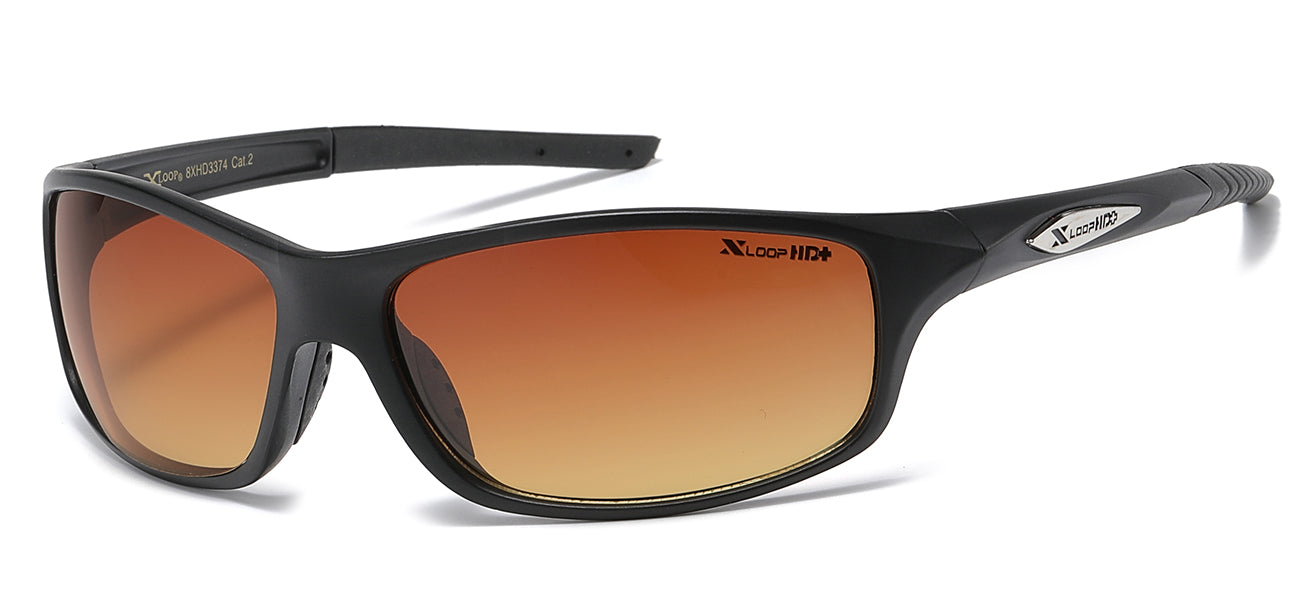 XLoop HD Athletic Sunglasses - Brown/Orange Lens