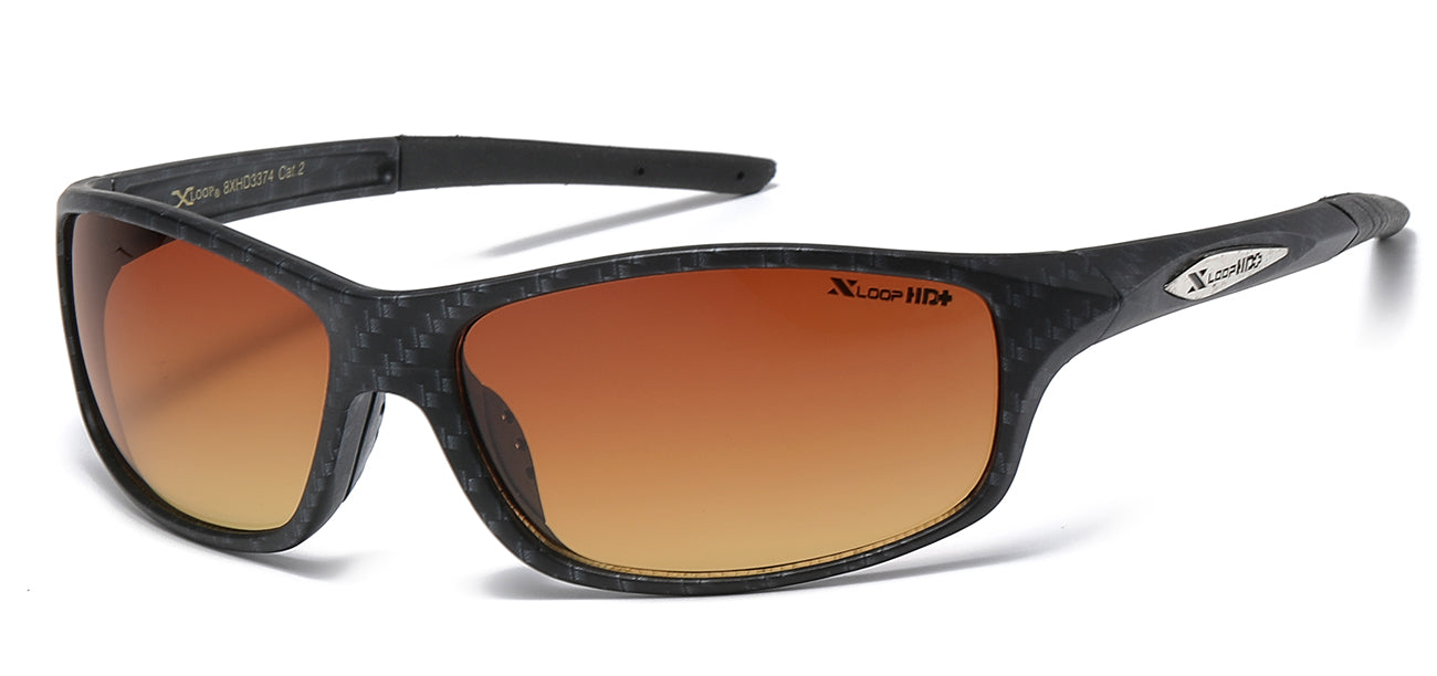 XLoop HD Athletic Sunglasses - Brown/Orange Lens