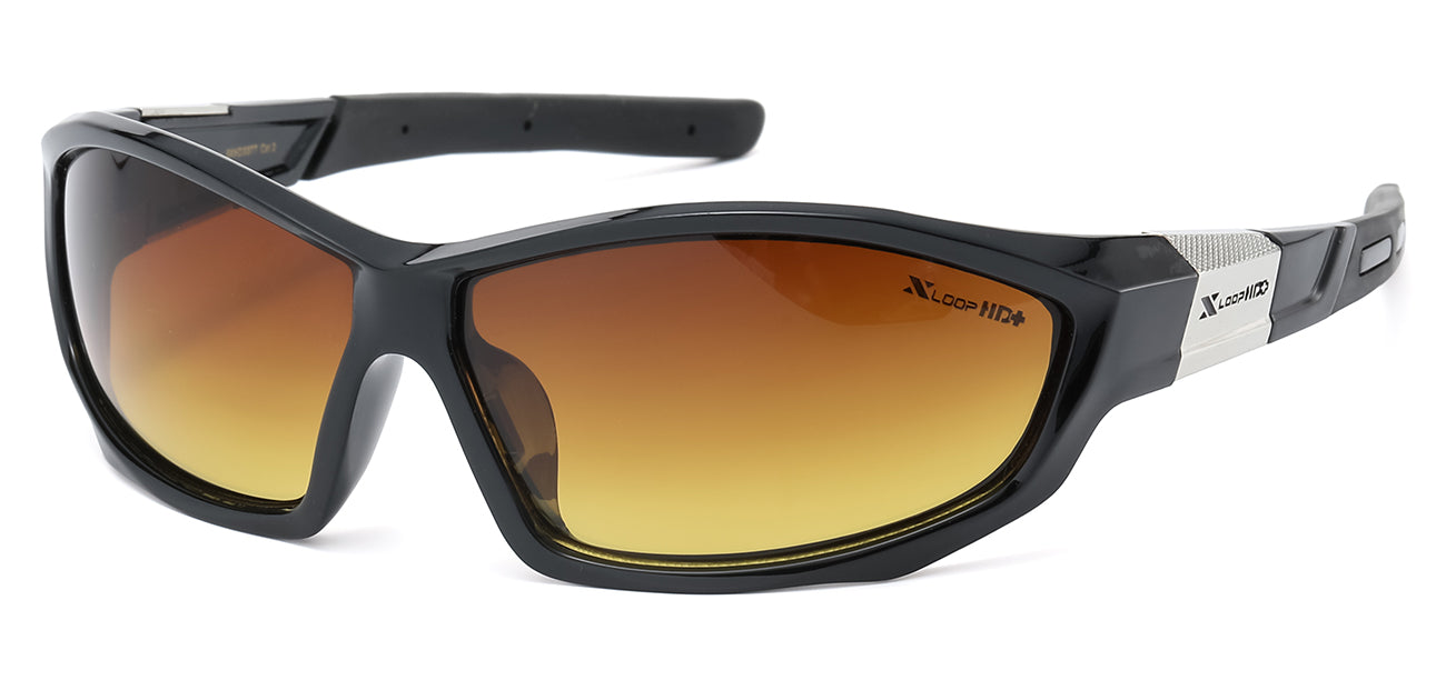 XLoop HD Sports Wrap - Brown/Orange Gradient Sunglasses