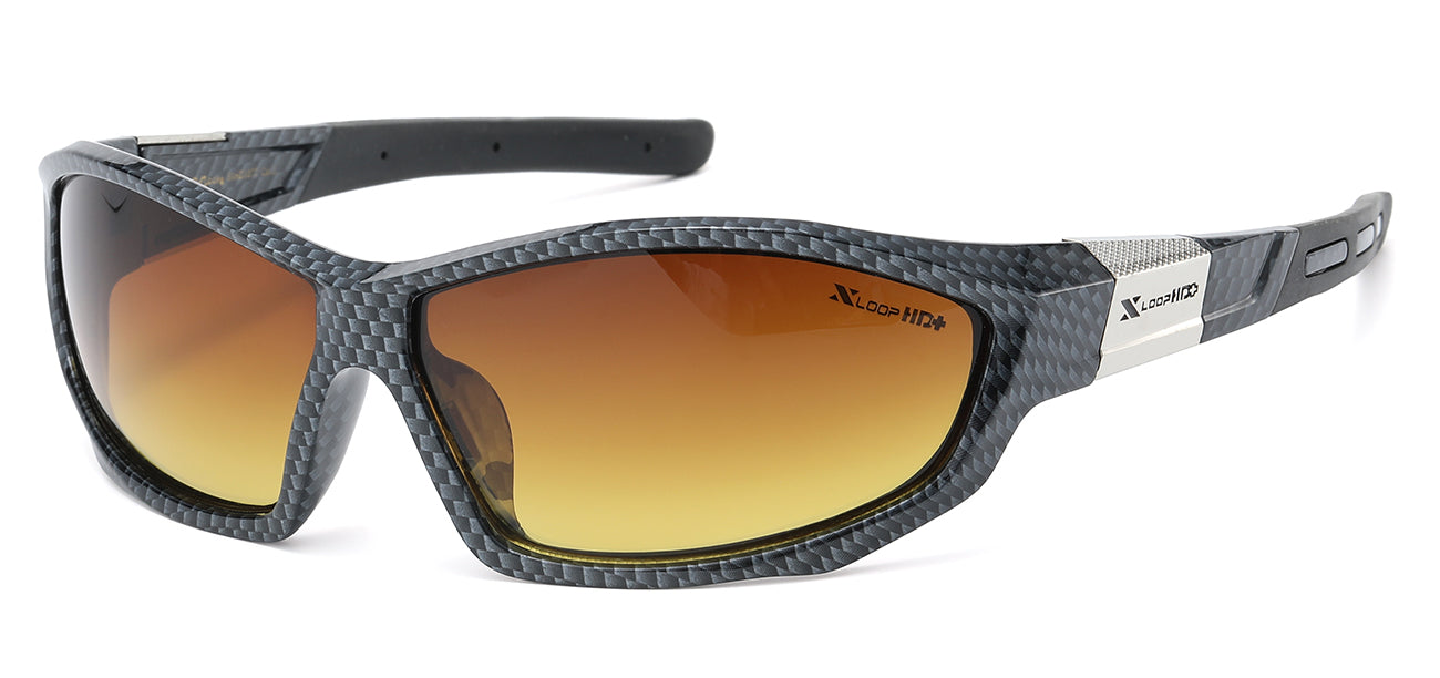 XLoop HD Sports Wrap - Brown/Orange Gradient Sunglasses