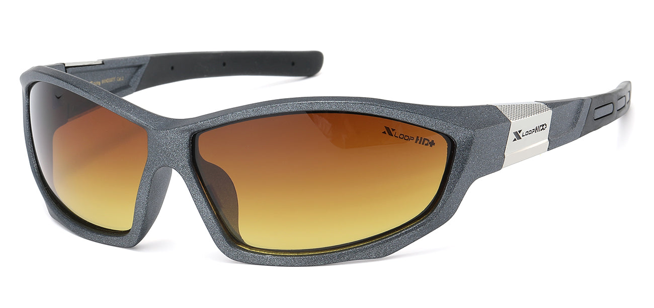 XLoop HD Sports Wrap - Brown/Orange Gradient Sunglasses