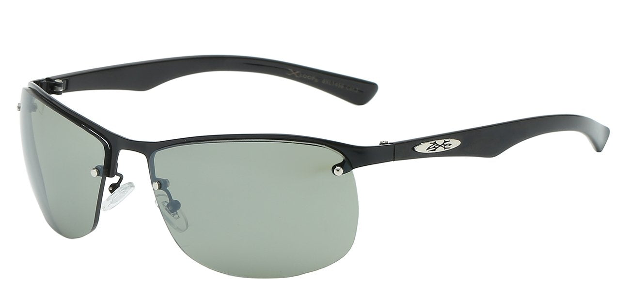 XLOOP Semi-Rimless Metallic Sports Wrap Lens