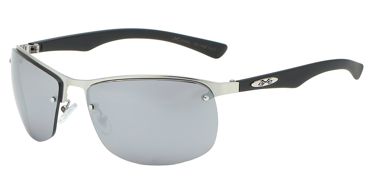 XLOOP Semi-Rimless Metallic Sports Wrap Lens